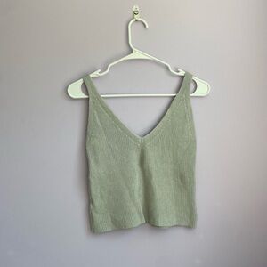 Women's Knit V-Neck Tank Top - Gray